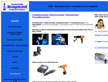 Tablet Screenshot of aaw-montagetechnik.de